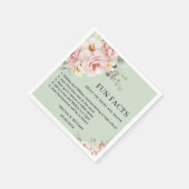 Moderne Roze Bloemen Leuke Feiten Trouwen Servet (Hoek)