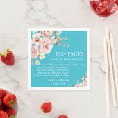 Moderne Roze Bloemen Leuke Feiten Trouwen Servet (Insitu)