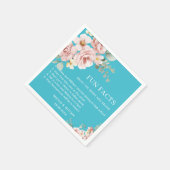 Moderne Roze Bloemen Leuke Feiten Trouwen Servet (Hoek)