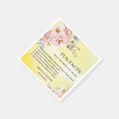 Moderne Roze Bloemen Leuke Feiten Trouwen Servet (Hoek)