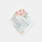 Moderne Roze Bloemen Leuke Feiten Trouwen Servet (Hoek)