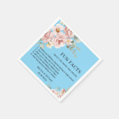 Moderne Roze Bloemen Leuke Feiten Trouwen Servet (Hoek)