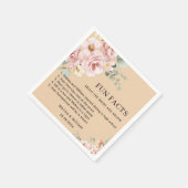 Moderne Roze Bloemen Leuke Feiten Trouwen Servet (Hoek)