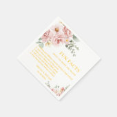Moderne Roze Bloemen Leuke Feiten Trouwen Servet (Hoek)