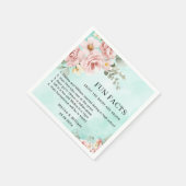 Moderne Roze Bloemen Leuke Feiten Trouwen Servet (Hoek)