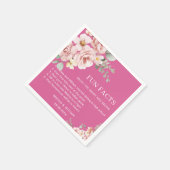 Moderne Roze Bloemen Leuke Feiten Trouwen Servet (Hoek)