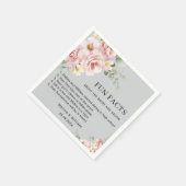 Moderne Roze Bloemen Leuke Feiten Trouwen Servet (Hoek)