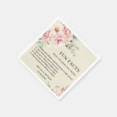 Moderne Roze Bloemen Leuke Feiten Trouwen Servet (Hoek)