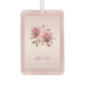 Moderne Roze Bloemen Luchtverfrisser (Achterkant)