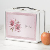 Moderne Roze Bloemen Lunchbox (In situ)