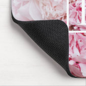 Moderne roze bloemen monogram Muismat (Hoek)