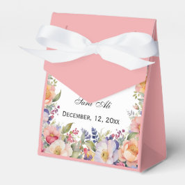 Moderne Roze Bloemen Nikah Moslim Uitnodiging Bedankdoosjes