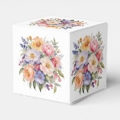 Moderne Roze Bloemen Nikah Moslim Uitnodiging Bedankdoosjes (Achterkant)