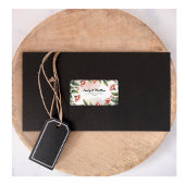 Moderne Roze Bloemen Ontwerper Retouradres Labels