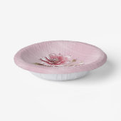 Moderne roze bloemen papieren kommen (Gebogen)