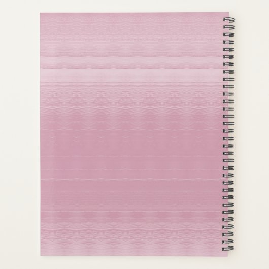 Moderne Roze Bloemen Planner (Achterkant)