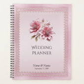Moderne Roze Bloemen Planner (Voorkant)