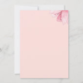 Moderne Roze Bloemen Romance bruiloft Save The Date (Achterkant)