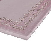 Moderne Roze Bloemen Snijplank (Hoek)