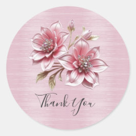 Moderne Roze Bloemen Sticker