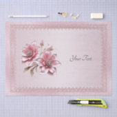 Moderne Roze Bloemen Tissuepapier (Craft)