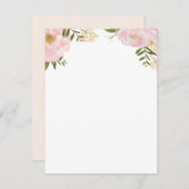 Moderne  Roze Bloemen Trouwinformatie Informatiekaartje (Voorkant / Achterkant)