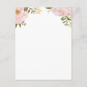 Moderne Roze Bloemen Trouwinformatie Informatiekaartje (Voorkant)