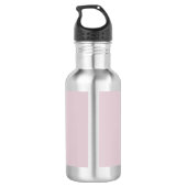 Moderne Roze Bloemen Waterfles (Achterkant)
