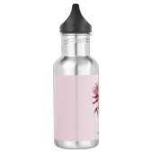 Moderne Roze Bloemen Waterfles (Links)