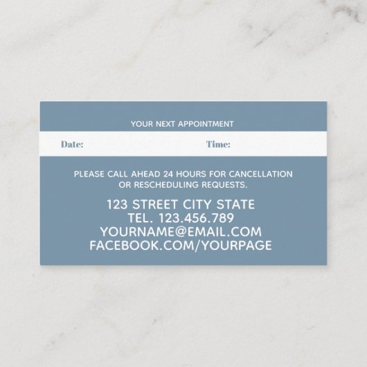 Moderne roze bloemen Waterverf Benoeming Afsprakenkaartje (Achterkant)