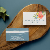 Moderne roze bloemen Waterverf Benoeming Afsprakenkaartje