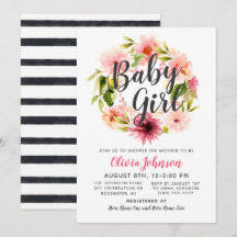 Moderne roze bloemenkrans babymeisje shower