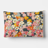 Moderne roze bloemenmonogram initiaal etui (Achterkant)