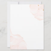 Moderne roze bloemenmoslim islamitische bruiloft kaart (Achterkant)