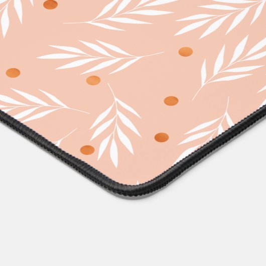 Moderne roze bloemenpatroon bureaumat (Hoek)