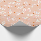 Moderne roze bloemenpatroon cadeaupapier (Hoek)