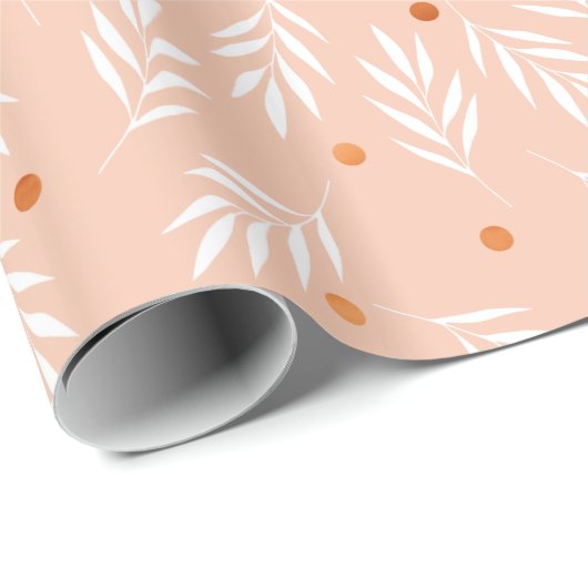 Moderne roze bloemenpatroon cadeaupapier (Rol Hoek)