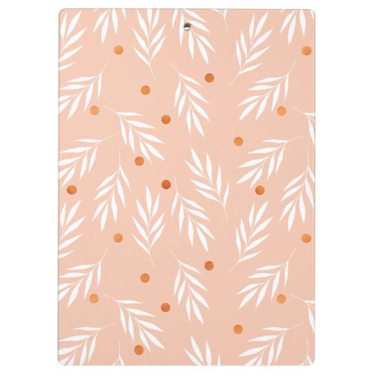 Moderne roze bloemenpatroon klembord (Achterkant)