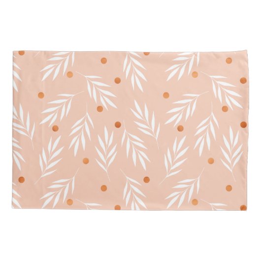 Moderne roze bloemenpatroon kussensloop (Achterkant)