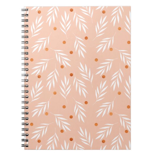 Moderne roze bloemenpatroon notitieboek (Voorkant)
