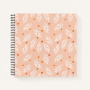 Moderne roze bloemenpatroon notitieboek