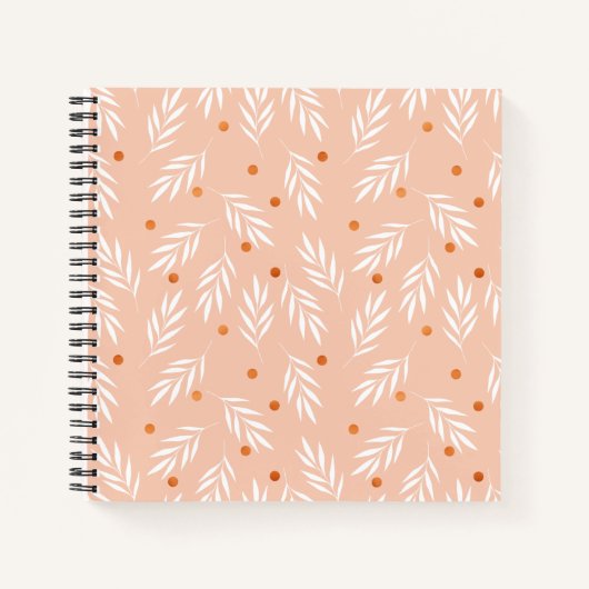 Moderne roze bloemenpatroon notitieboek (Voorkant)