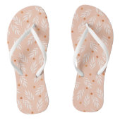 Moderne roze bloemenpatroon teenslippers (Voetbed)