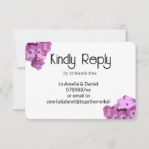 Moderne Roze Bloemige Trouw RSVP Kaart
