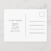 Moderne Roze Bloemmotief Bewaar de Datum Briefkaart (Achterkant)