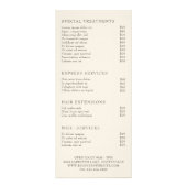 Moderne Roze Bloemrijke Elegante Prijslijst Reclamekaart (Achterkant)