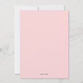 Moderne Roze Bloesem Baby Shower Uitnodiging (Achterkant)