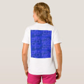 Moderne roze blokken t-shirt (Achterkant volledig)