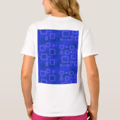Moderne roze blokken t-shirt (Achterkant)