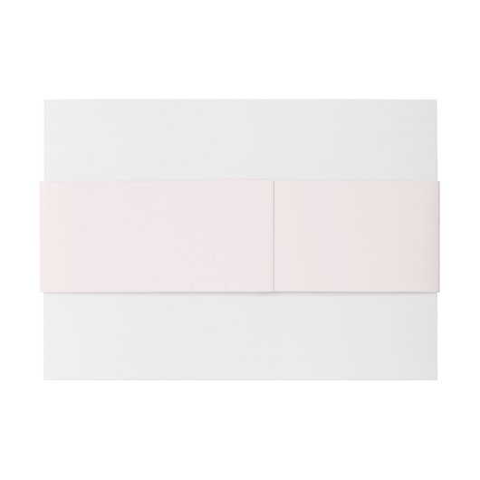 Moderne roze blush bloemenbuikband uitnodigingen wikkel (Achterkant Voorbeeld)